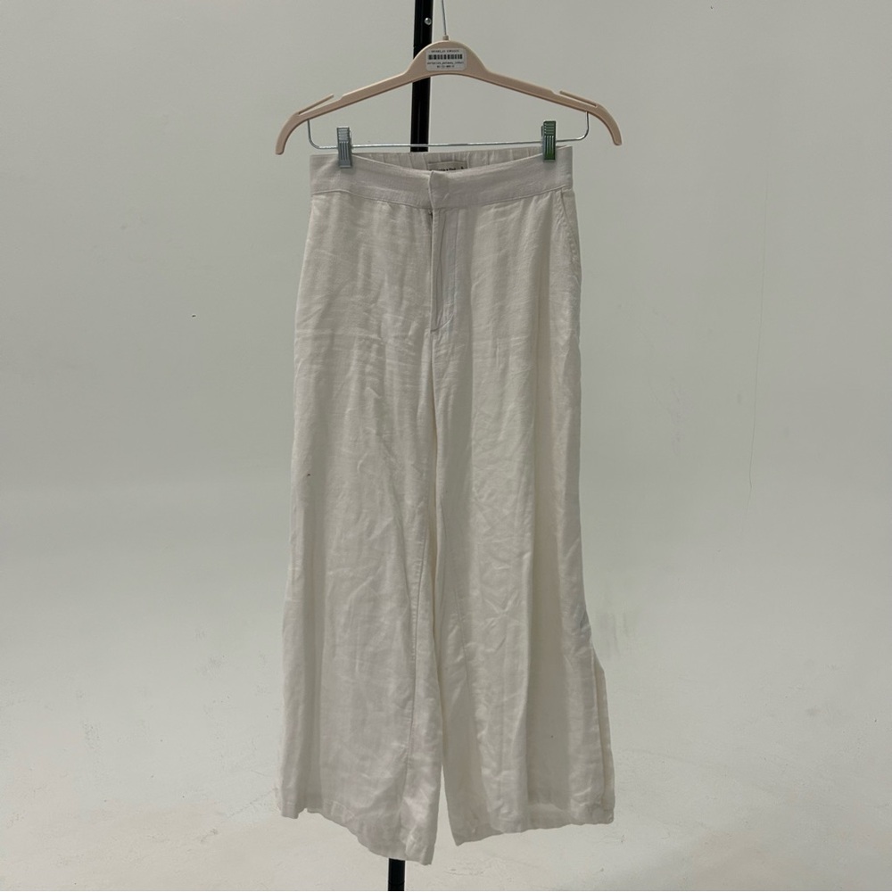 Abercrombie & Fitch White Wide-Leg Pants